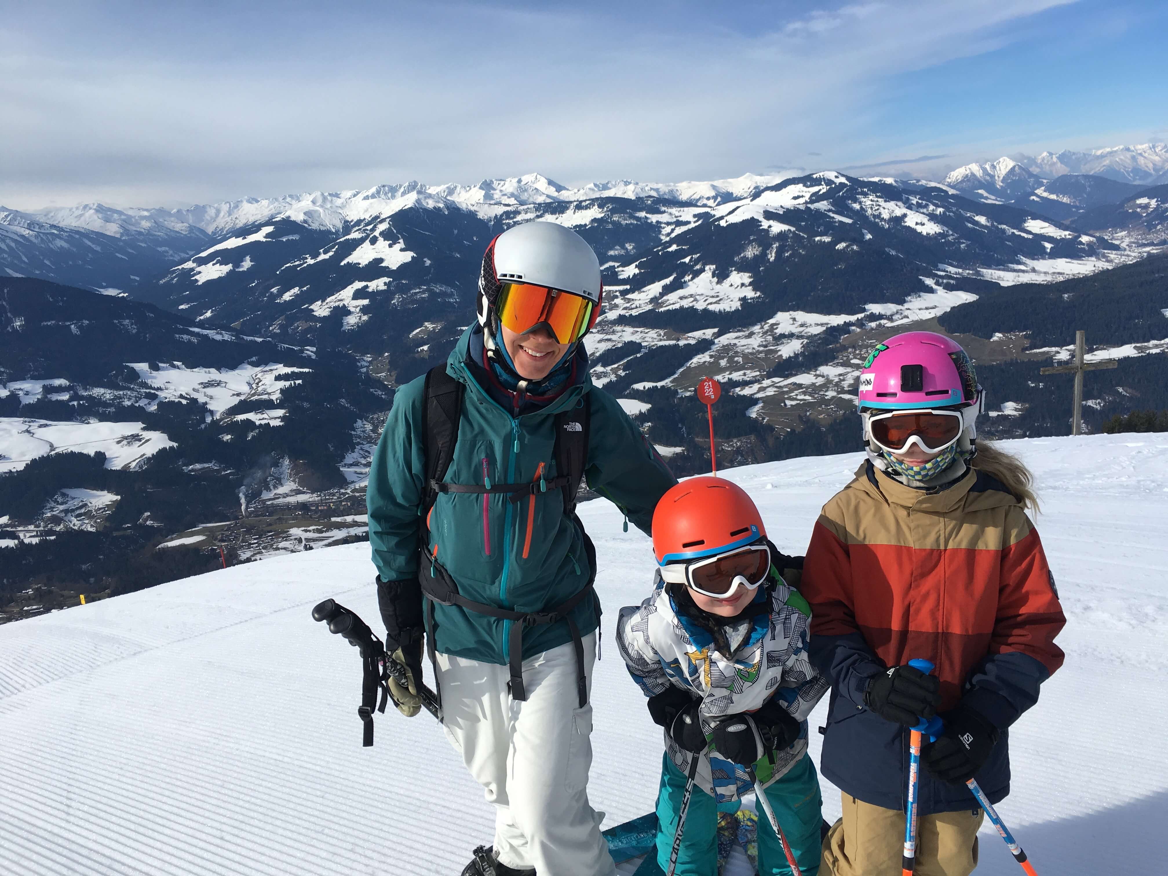 A ski mum with kids