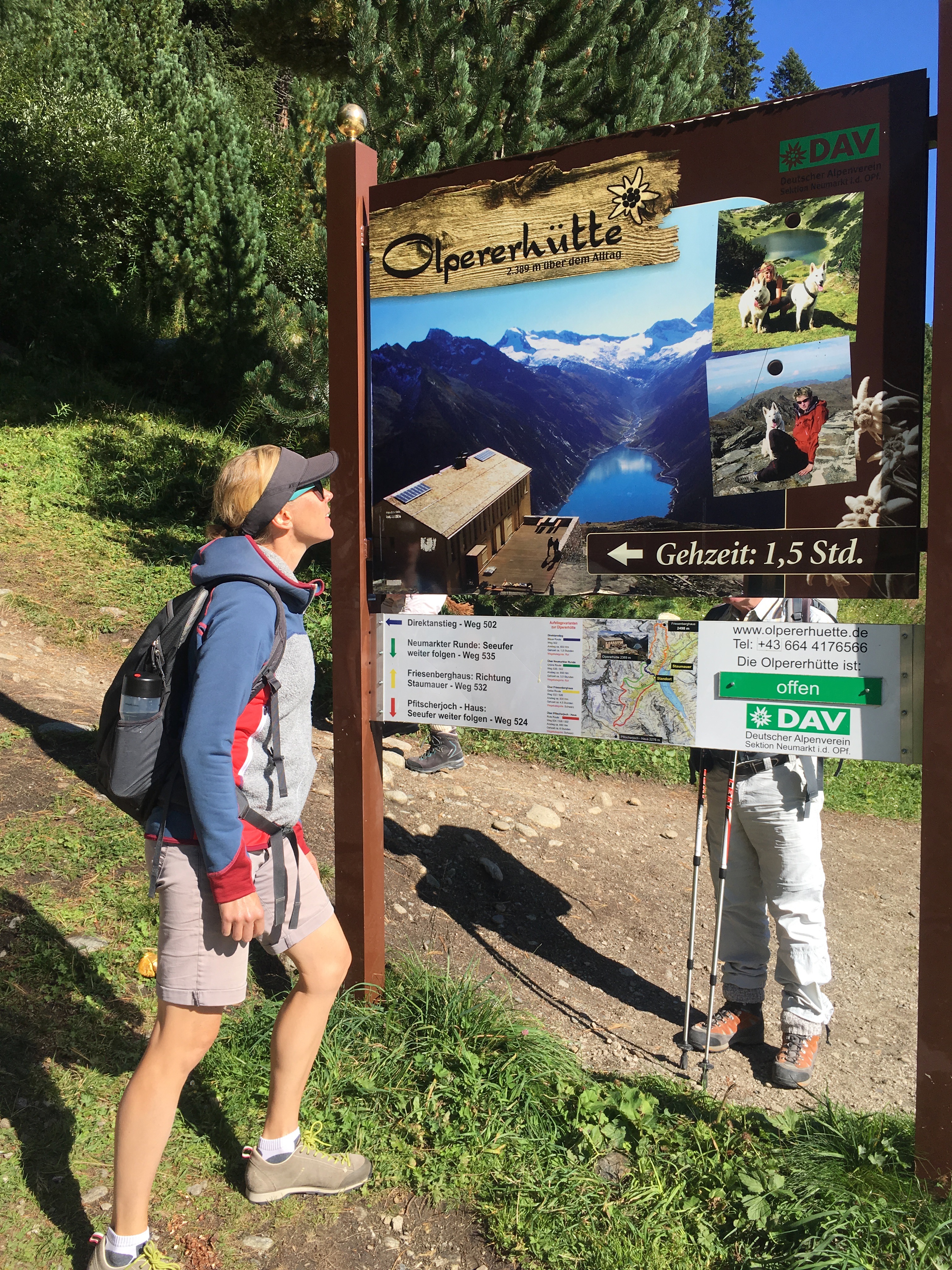 Starting point of the most direct hike to Olpererhütte